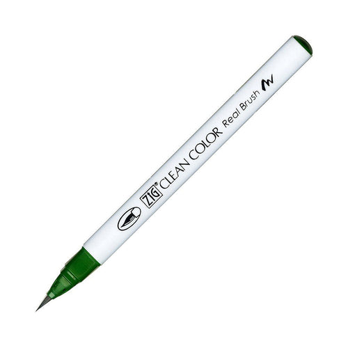 Kuretake Zig Clean Colour Real Watercolour Brush Pen - Green Colour Range - - Brush Pens - Bunbougu