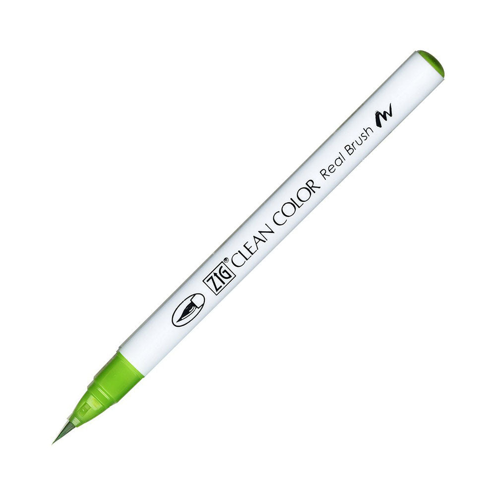 Kuretake Zig Clean Colour Real Watercolour Brush Pen - Green Colour Range - - Brush Pens - Bunbougu