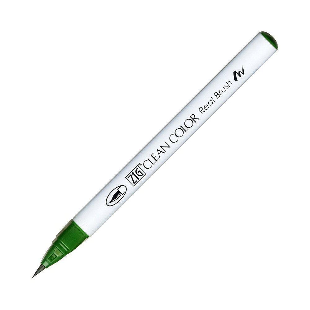 Kuretake Zig Clean Colour Real Watercolour Brush Pen - Green Colour Range - - Brush Pens - Bunbougu