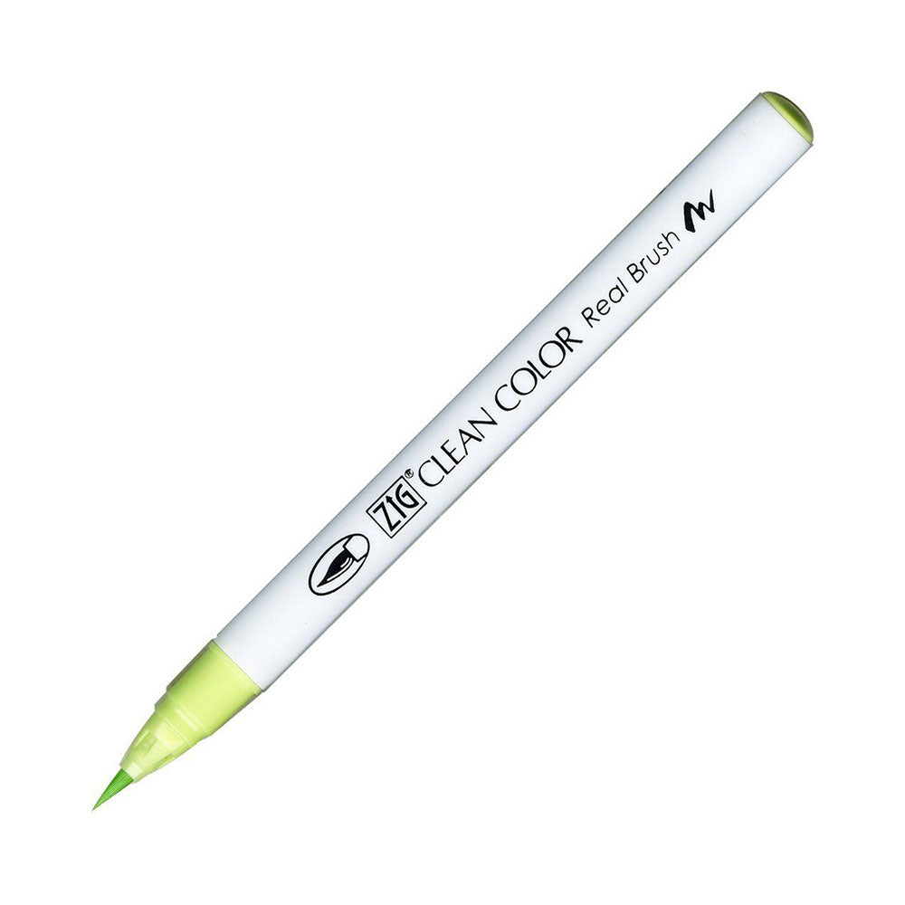 Kuretake Zig Clean Colour Real Watercolour Brush Pen - Green Colour Range - - Brush Pens - Bunbougu