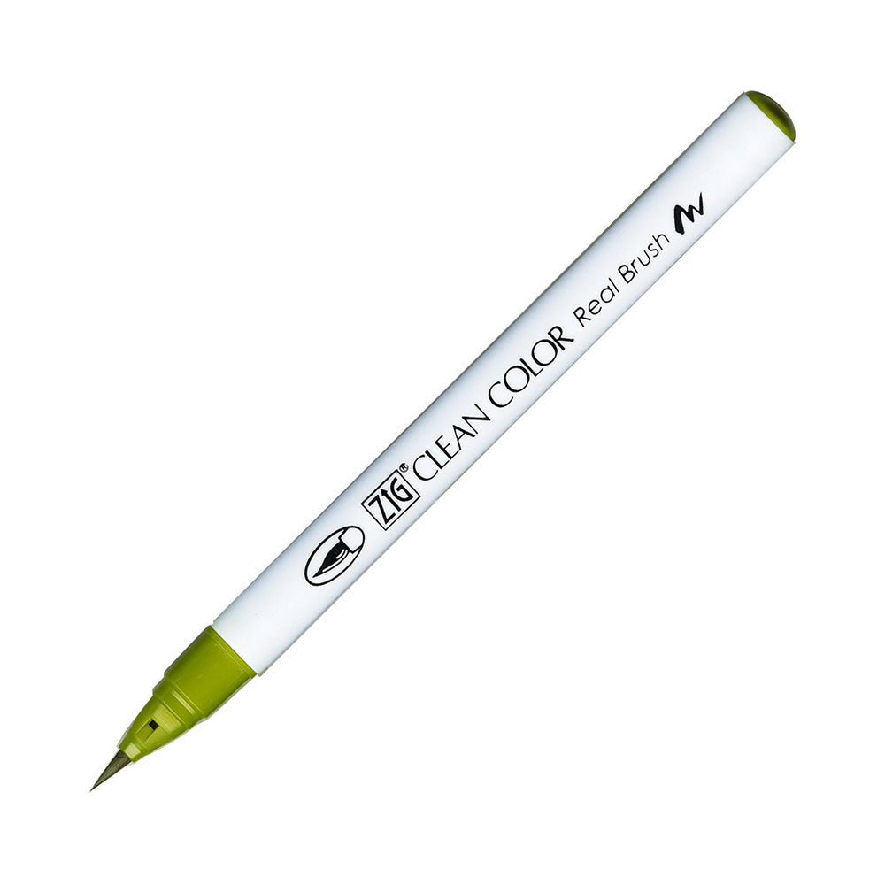 Kuretake Zig Clean Colour Real Watercolour Brush Pen - Green Colour Range - - Brush Pens - Bunbougu