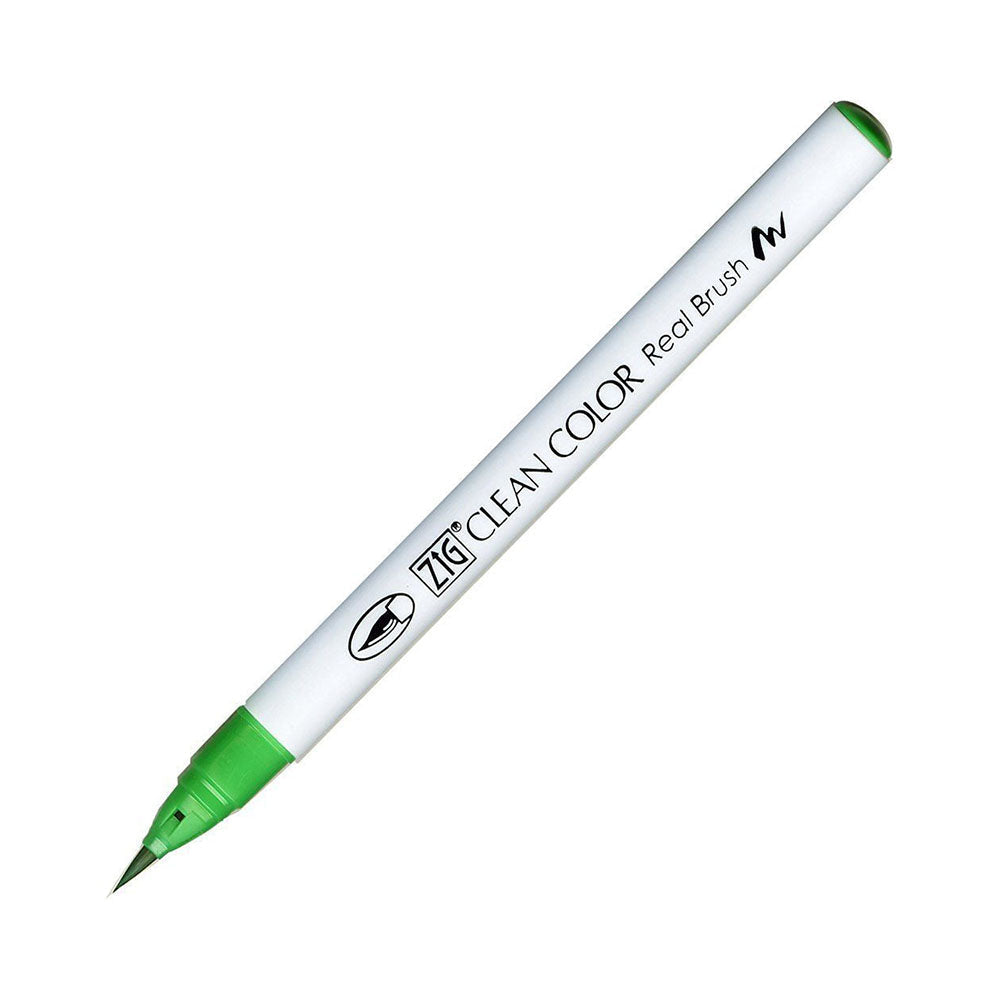 Kuretake Zig Clean Colour Real Watercolour Brush Pen - Green Colour Range - - Brush Pens - Bunbougu