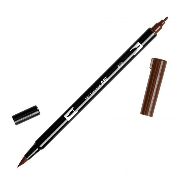 Tombow ABT Dual Brush Pen - Red Colour Range 2 (873 - 925) - 899 Redwood - Brush Pens - Bunbougu