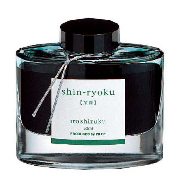 Pilot Iroshizuku Bottled Fountain Pen Ink - 50 ml - Shin-ryoku (Deep Green) - Bottled Inks - Bunbougu