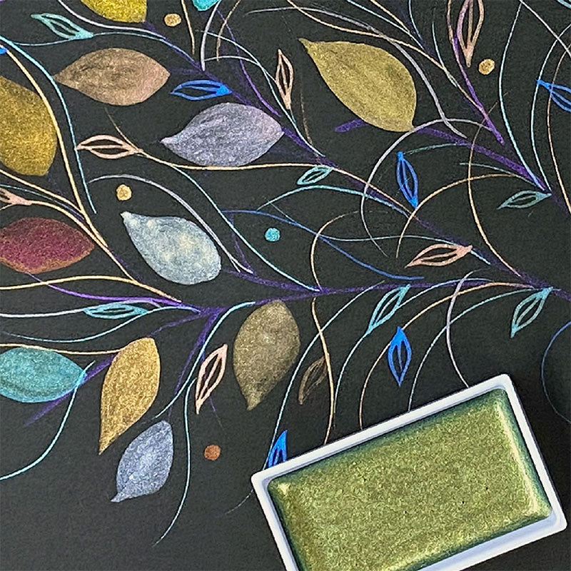 Kuretake Gansai Tambi Limited Edition Metallic Colour - 24 Colour Set - - Watercolours - Bunbougu