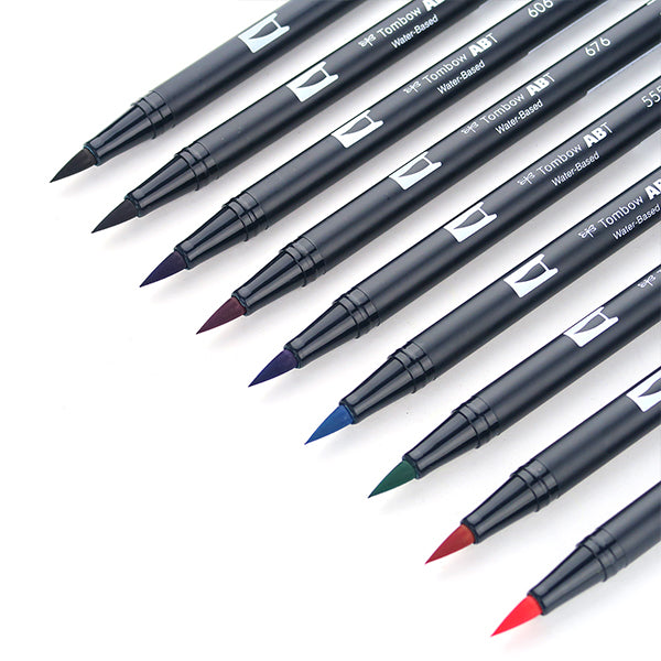 Tombow ABT Dual Brush Pen - 10 Colour Set - Galaxy (Slightly Damaged Packaging) - - Brush Pens - Bunbougu